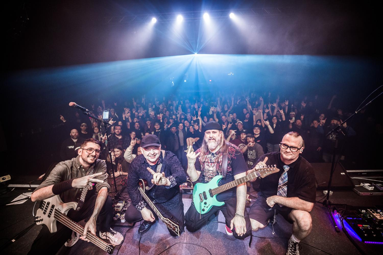 Seven's End on stage with the crowd